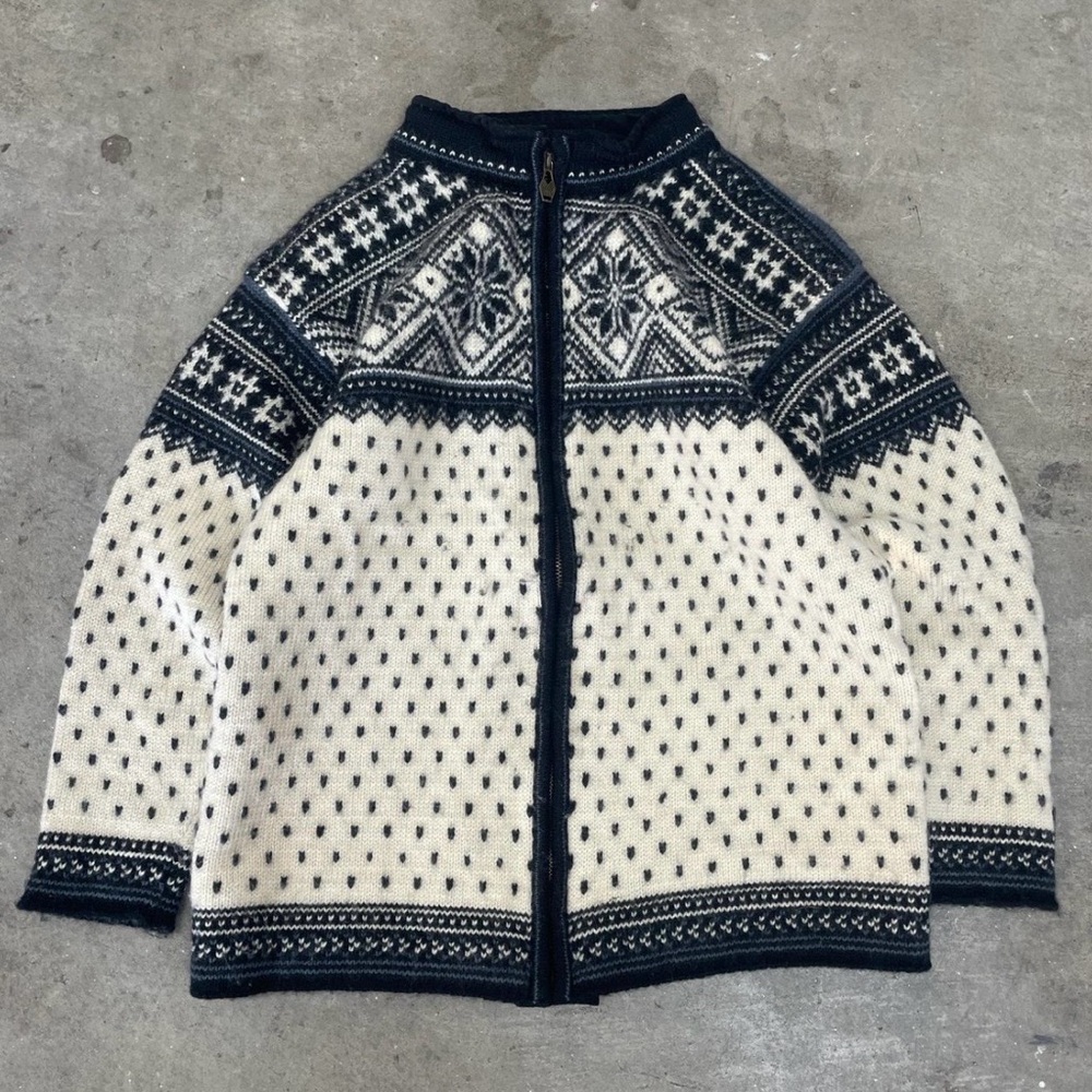 Vintage Dale of Norway zip up knit sweater #knitwear #winter